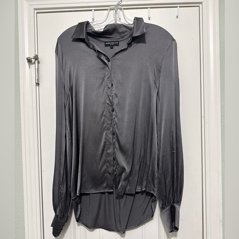 Generation Love Charcoal Button Down Shirt